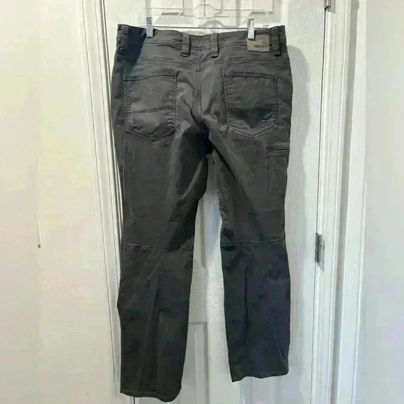 Marmot Men’s Gray Hiking Pants Size 38 XXL. Style #H43120 . Suede detail. - Picture 2 of 8